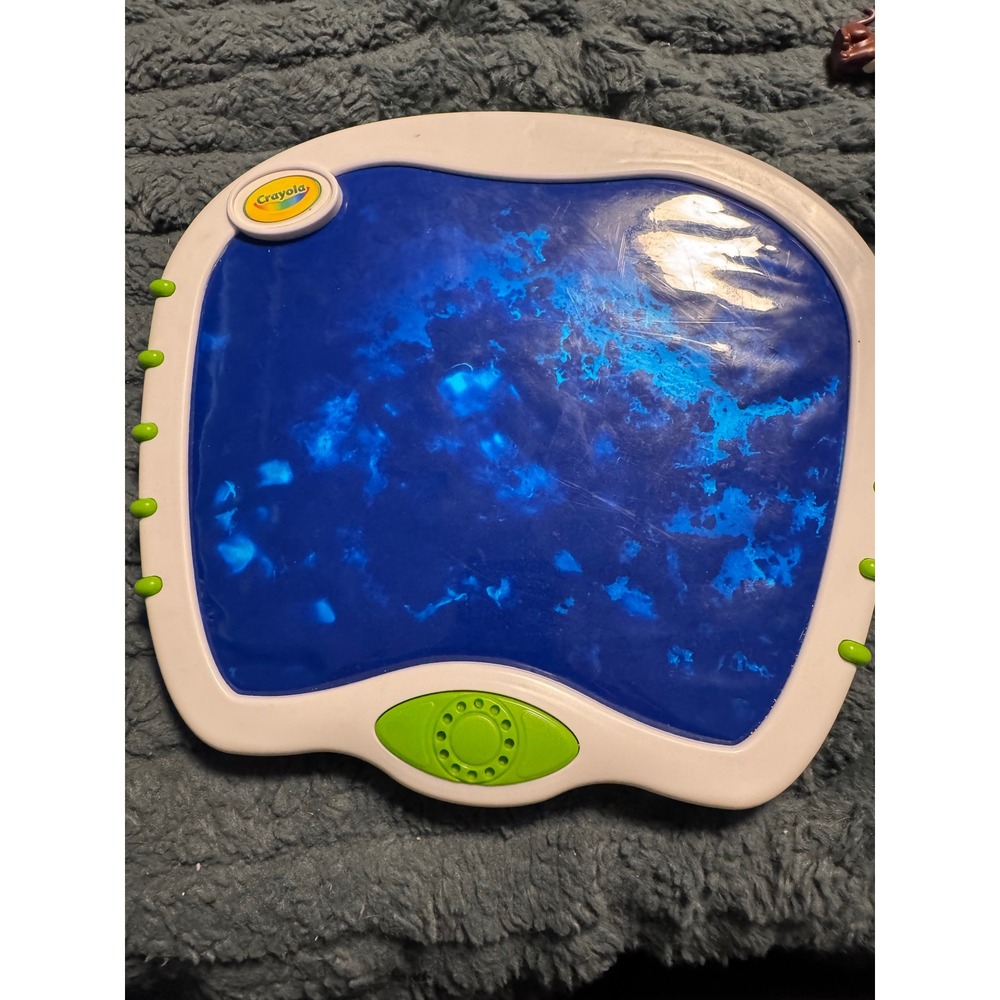 Crayola My First Touch Lights Musical Light Up Drawing Pad Blue Gel Sensory Toy